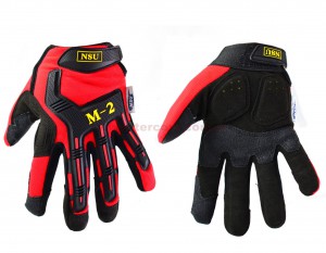 GUANTE M-2 TALLE S xPAR CROSS SPANDEX ROJO/NEGRO NSU