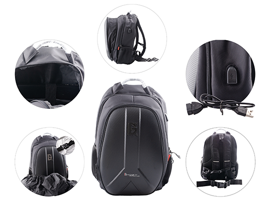 MOCHILA RIGIDA CON PUERTOS USB NSU