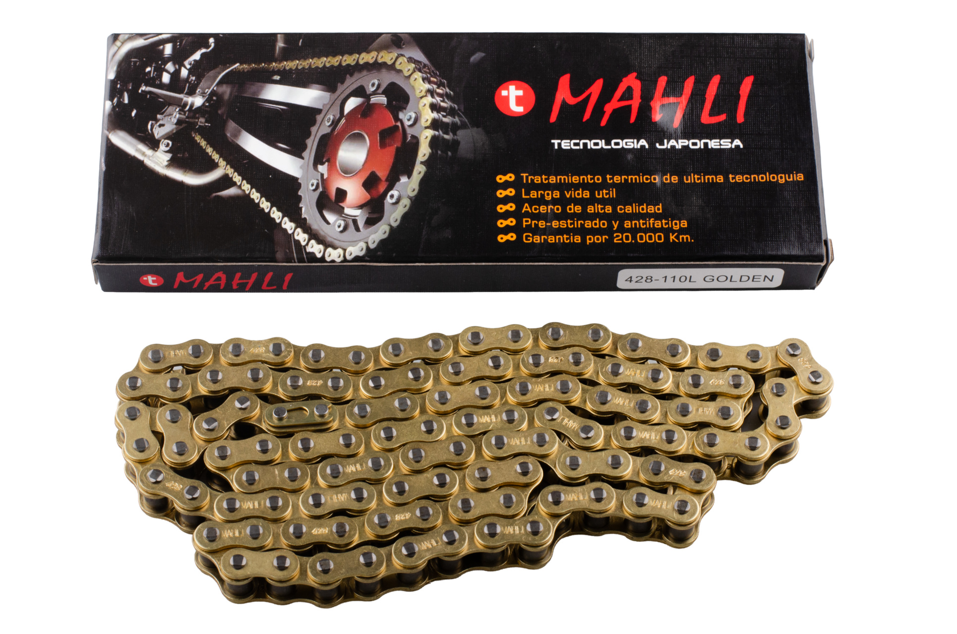 CADENA 428 - 118L 1/2 X 5/16 DORADA .