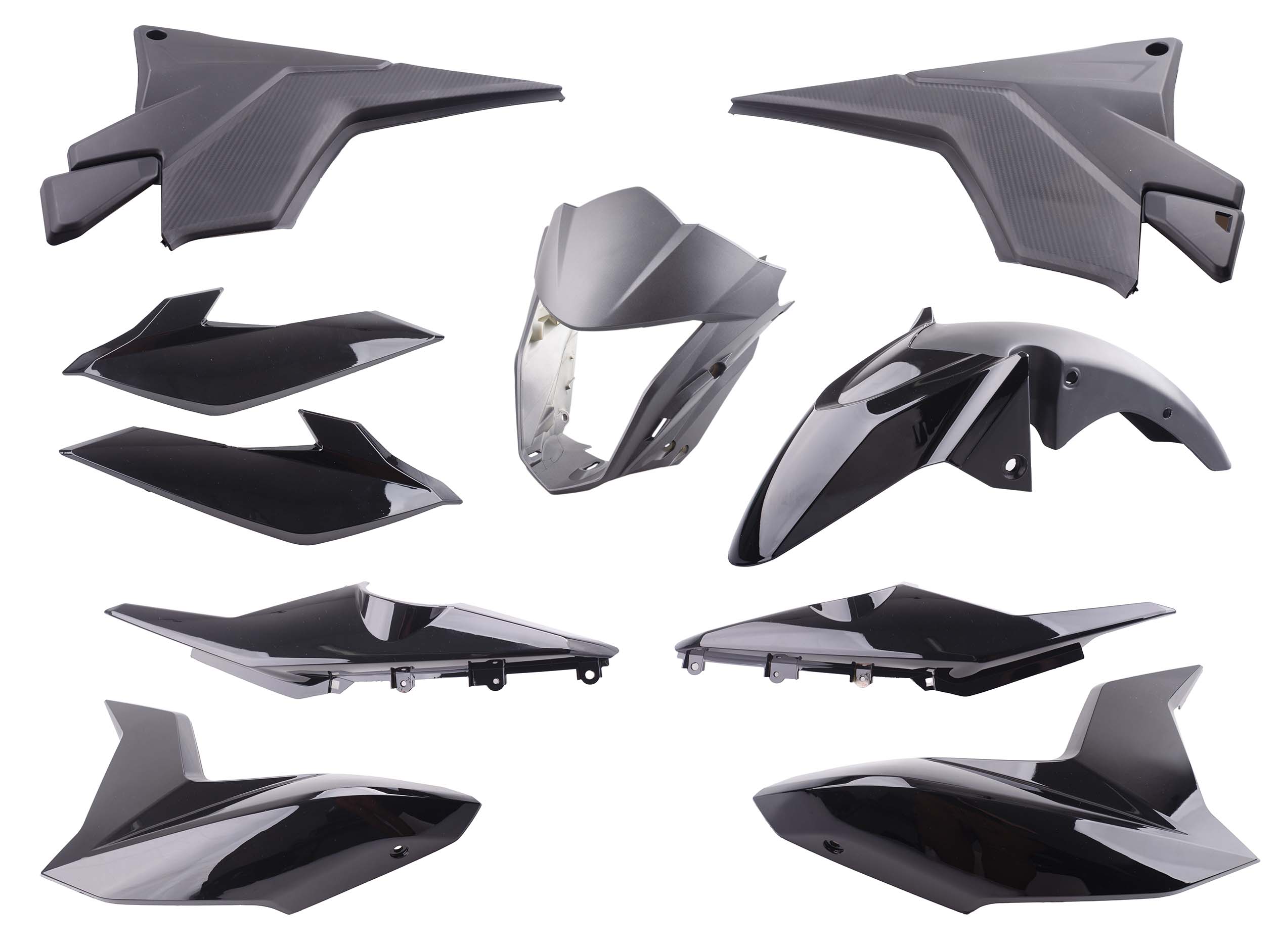 KIT PLASTICOS COMPL. HONDA CB125FTWISTER NEGRO 10P NSU