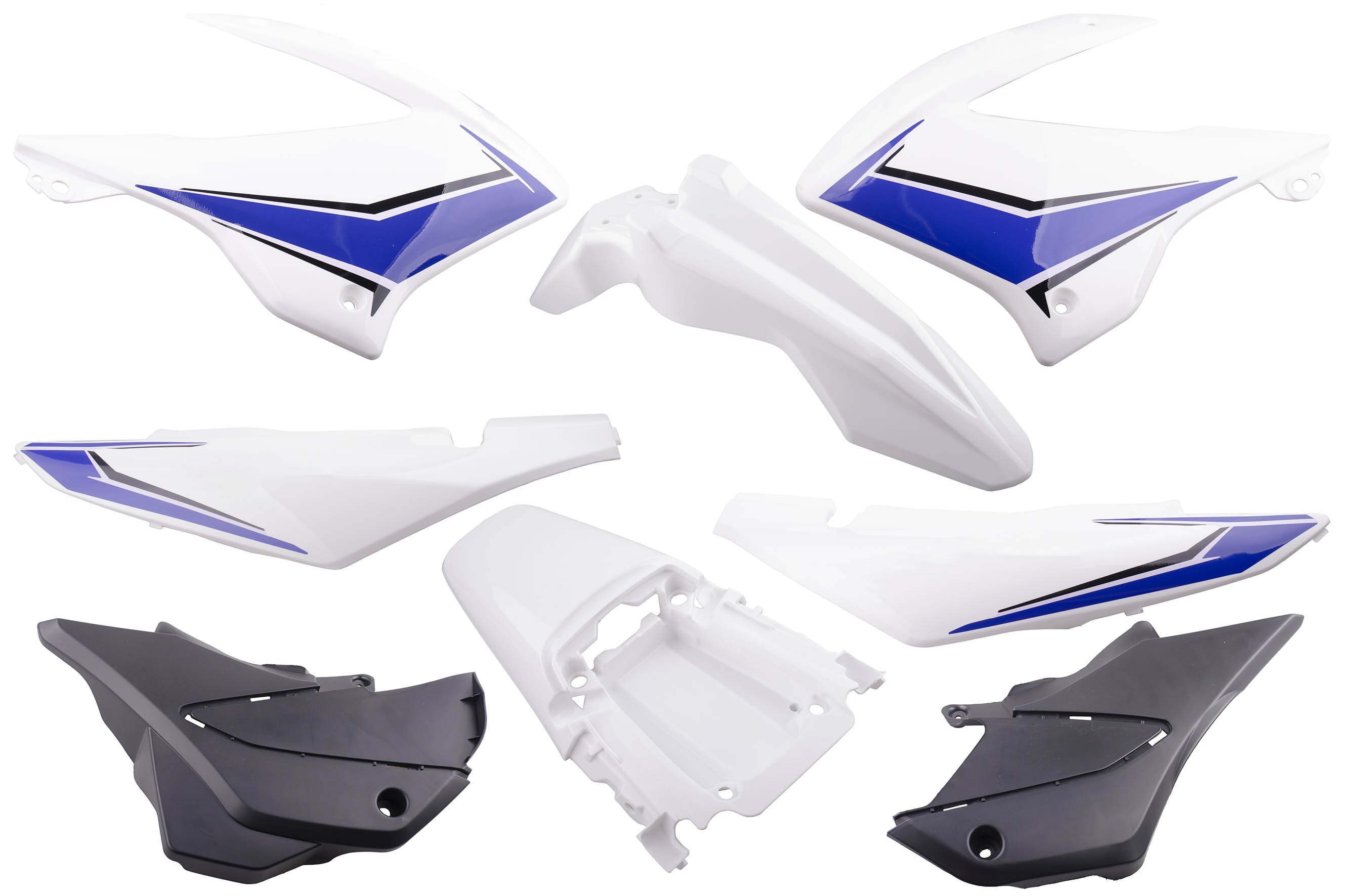 KIT PLASTICOS COMPL. MOTOMEL SKUA 150 V6 BLANCO8PZ NSU