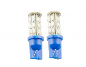 LAMPARA LED 12V.T10 x2unidades AZUL 28LED YAMASIDA